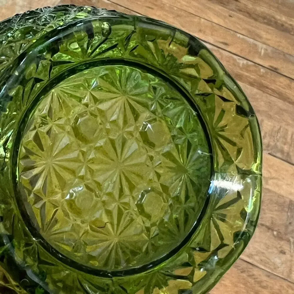 Vintage Green Scallop Edge Bowl 4